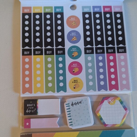 NWT 574 Happy Planner 'Meal Planning' Multi Pack Stickers Sticky Notes Food HTF - Picture 4 of 9